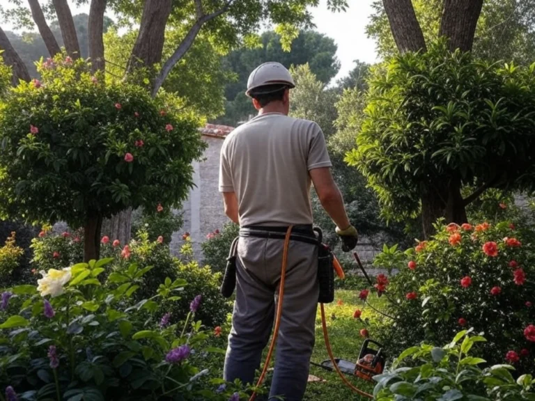 Artisan élagueur se préparant pour l'élagage d'un arbre à Marseille - Elagage & Abattage Marseille (13)